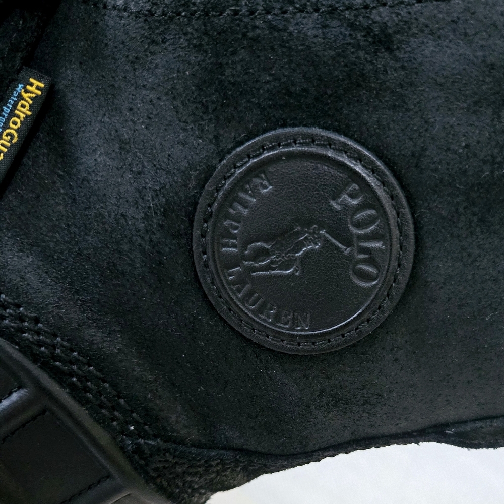 NWOB POLO RALPH LAUREN Men's   Black Waterproof Leather-Suede  Boots Size:11 - Picture 4 of 13